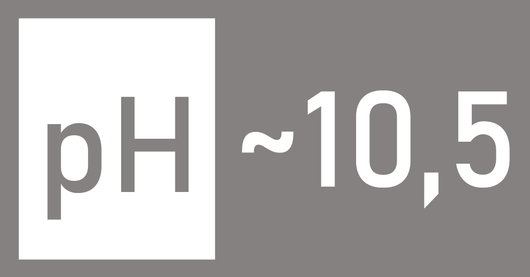 Рівень рН в препараті становить 10,5
