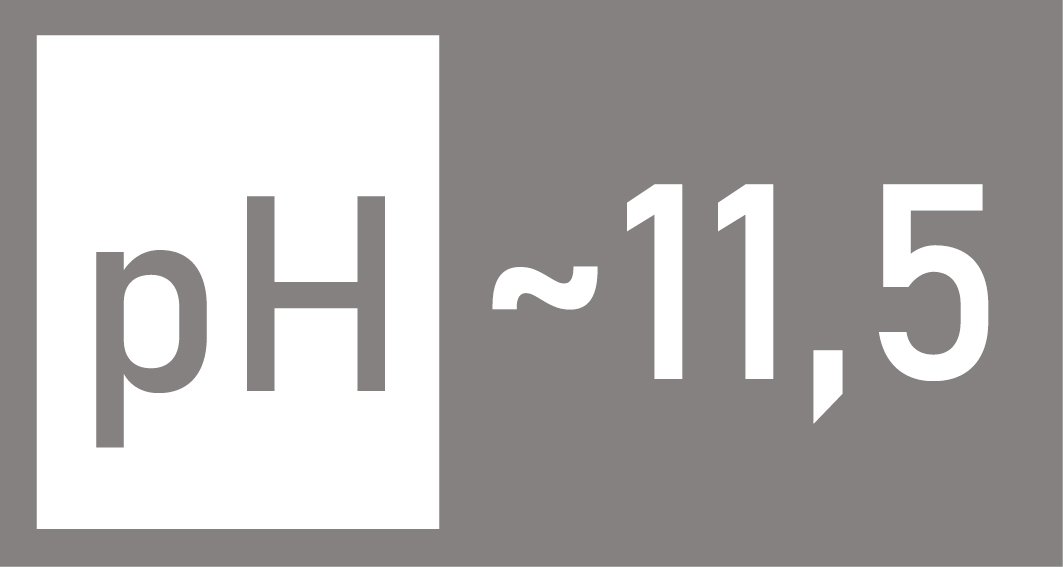 Рівень рН в препараті становить 11,5